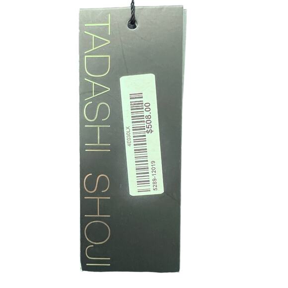 Tadashi Shoji Navy Blue Long Sleeve Sequin Evening Gown Maxi Dress Sz 4 NEW Tags - Picture 14 of 15